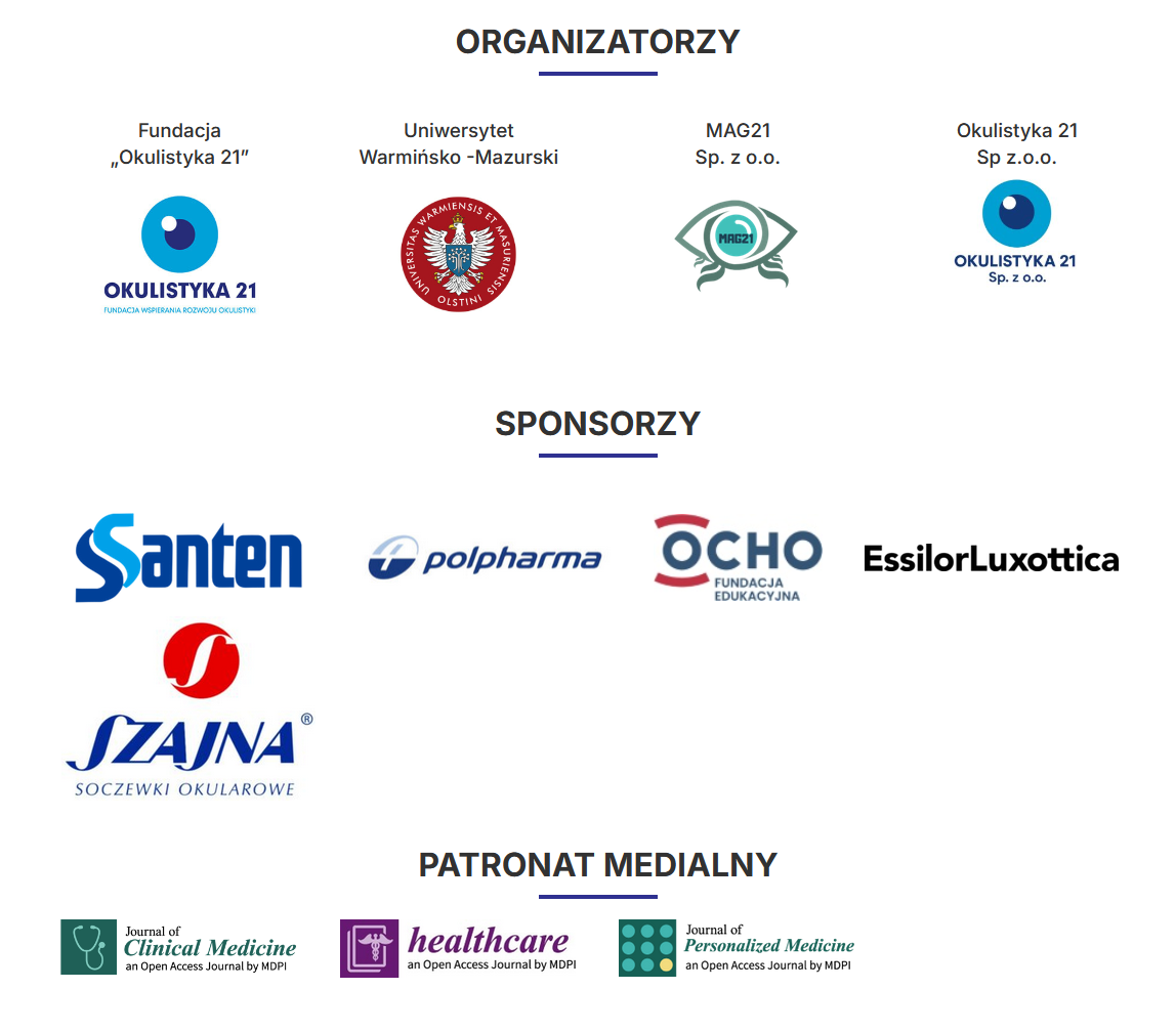 MYOPIA Fundacja Edukacyjna logo sponsorzy
